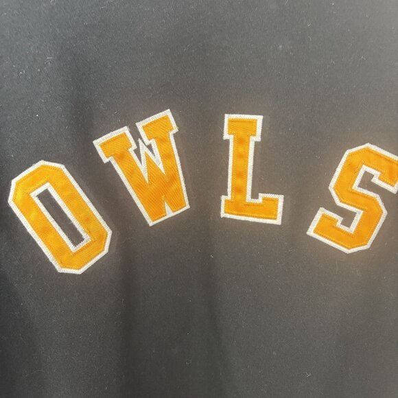 Vintage Owls Varsity Jacket XL Leather Wool Rugby Football Letterman Outerwear - Picture 11 of 16